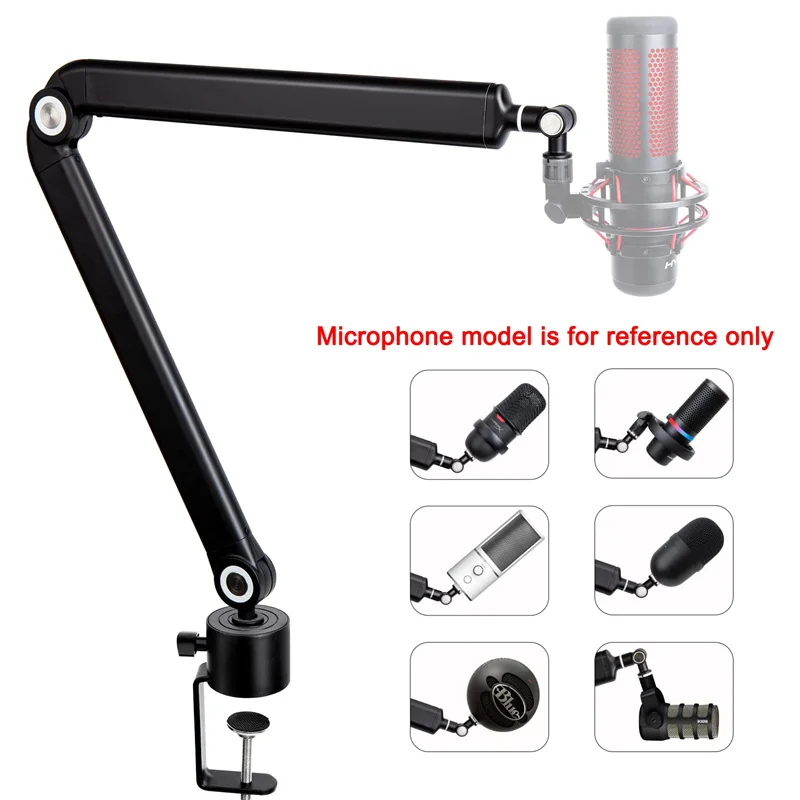 

Adjustable Heavy Suspension Boom Microphone Stand for HyperX QuadCast Mic USB Condenser Microphone Recording Studio Mic Stand