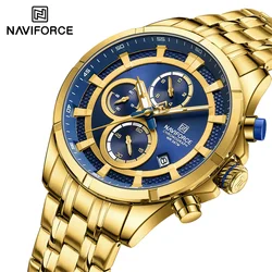 NAVIFORCE Fashion Watch for Men Original Sports Calendar Clock Luxury Waterproof Chronograph Quartz Wristwatch Relogio Masculino