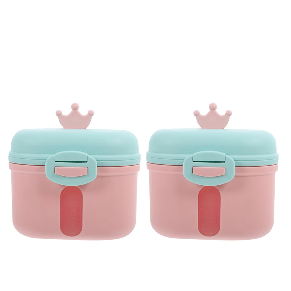 

2 Pcs Milk Powder Storage Can Formula Dispenser Bottle Holder Airtight Container Carrier Tank