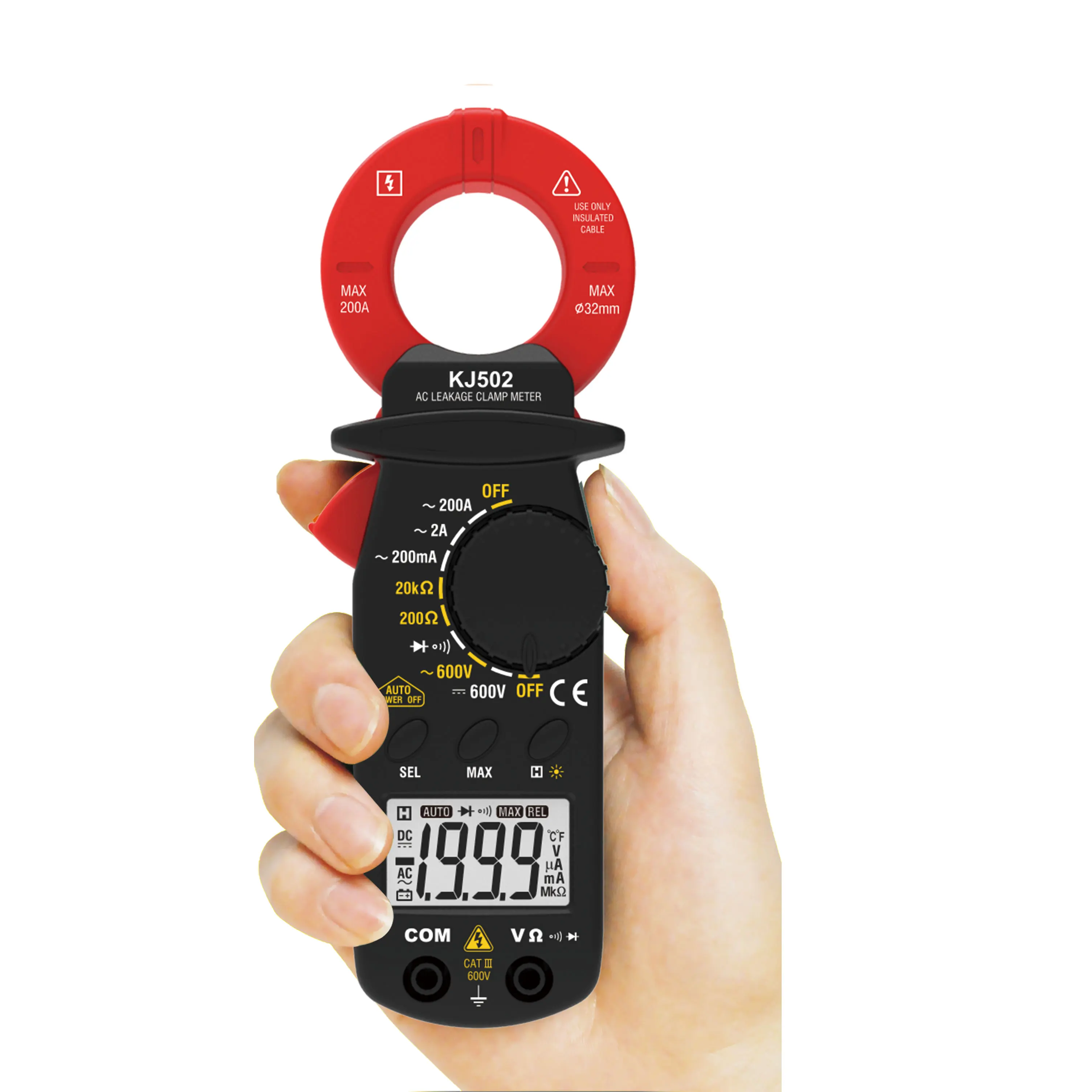 Pinza Amperometrica Digitale Per Perdite, Misuratore Ma, Tensione, Resistenza, Misurazione Continua.-image