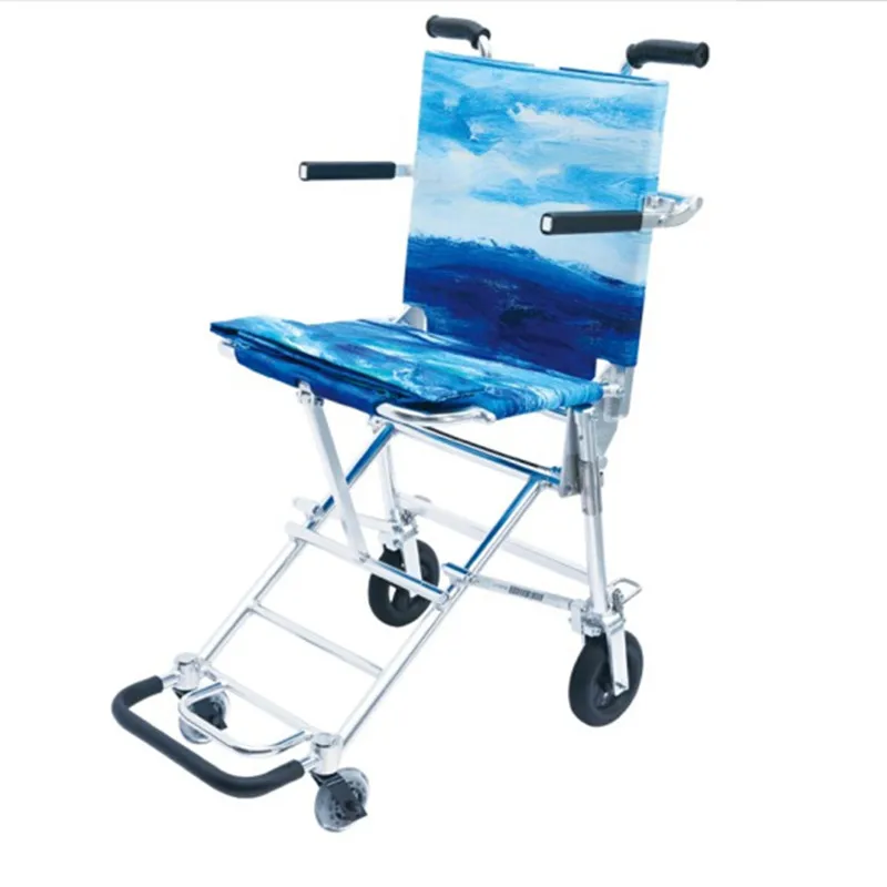 Portable Wheelchair Ultra Light Small Travel Lightweight Folding Wheelchair Ultra Light Trolley