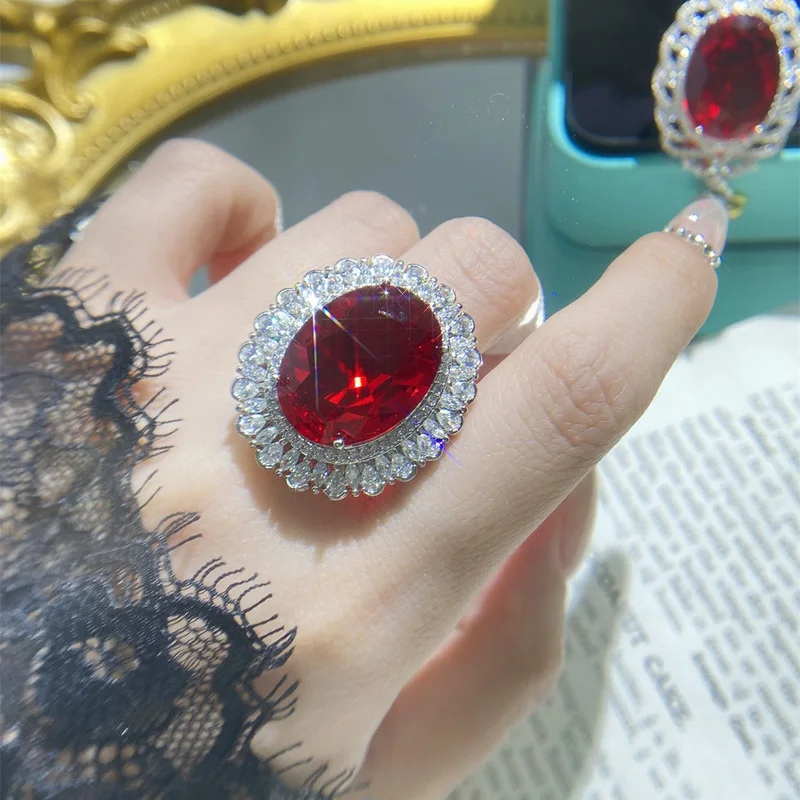 A delicate ruby pendant tennis necklace, elegant and noble, suitable for luxurious parties and as a wedding accessory for women'