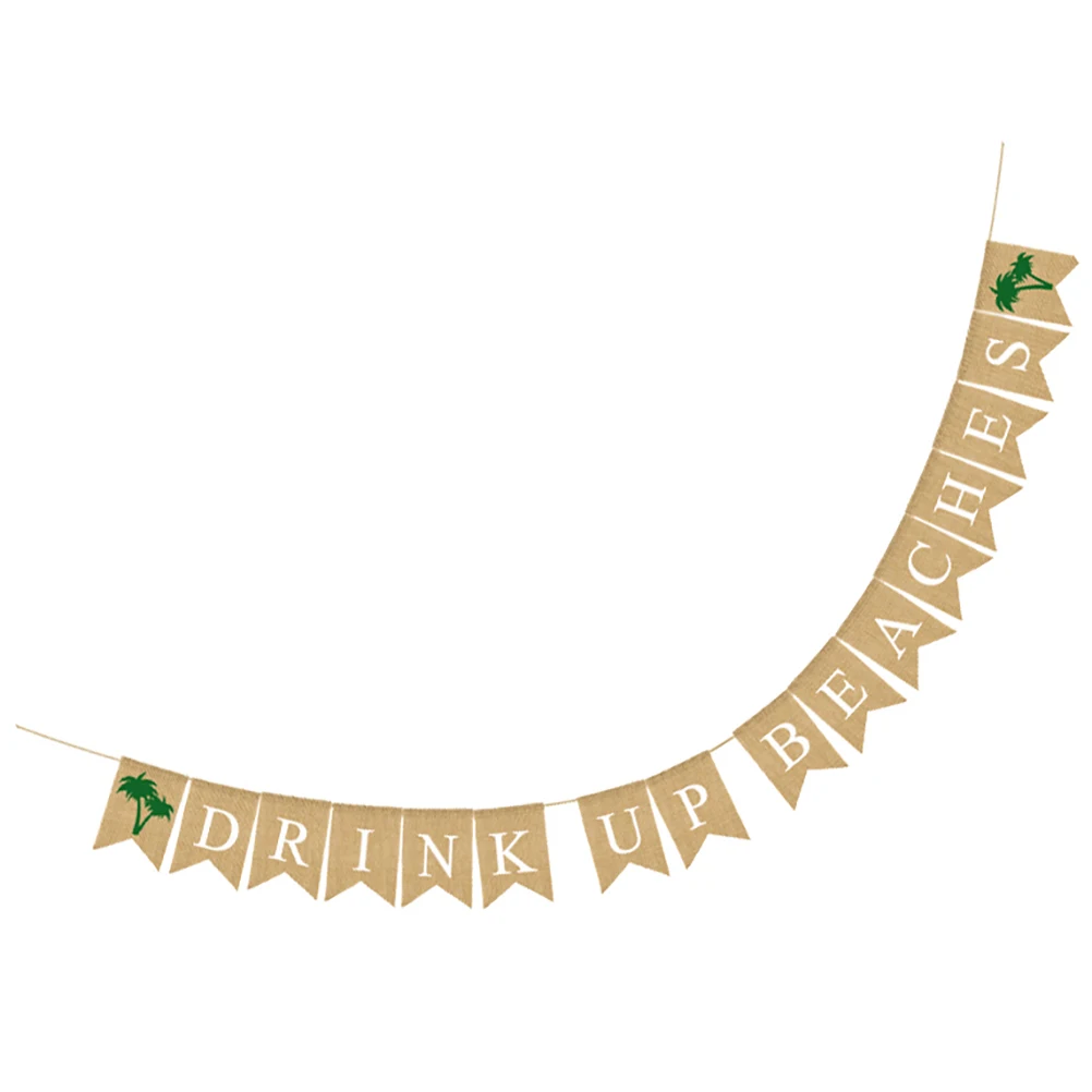 

Fishtail Flag Decoration Hanging Flags for Party Wedding Hawaii Themed Linen Banner Banquet