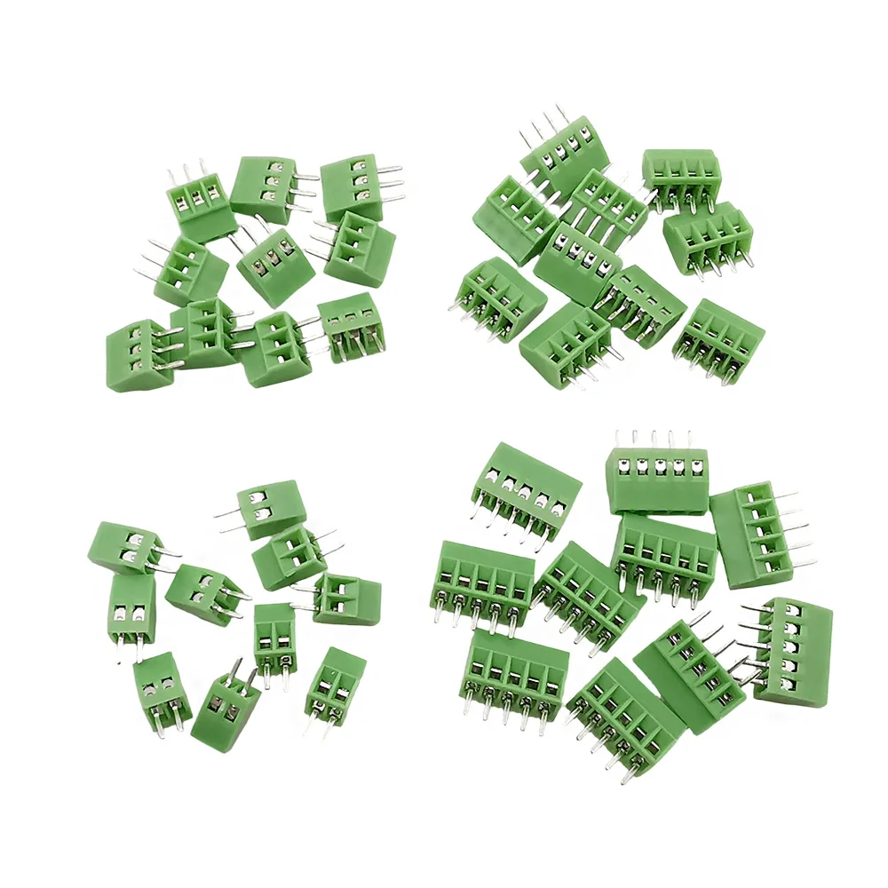 Green Mini PCB Screw Terminal Block Connector 2.54mm 0.1