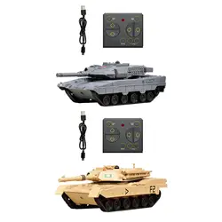 RC Tank Realistic Sound 2.4GHz with Rotating Turret Remote Control Tank for 3 4 5 6 7 8 Years Kids Boys Girls Children New Year