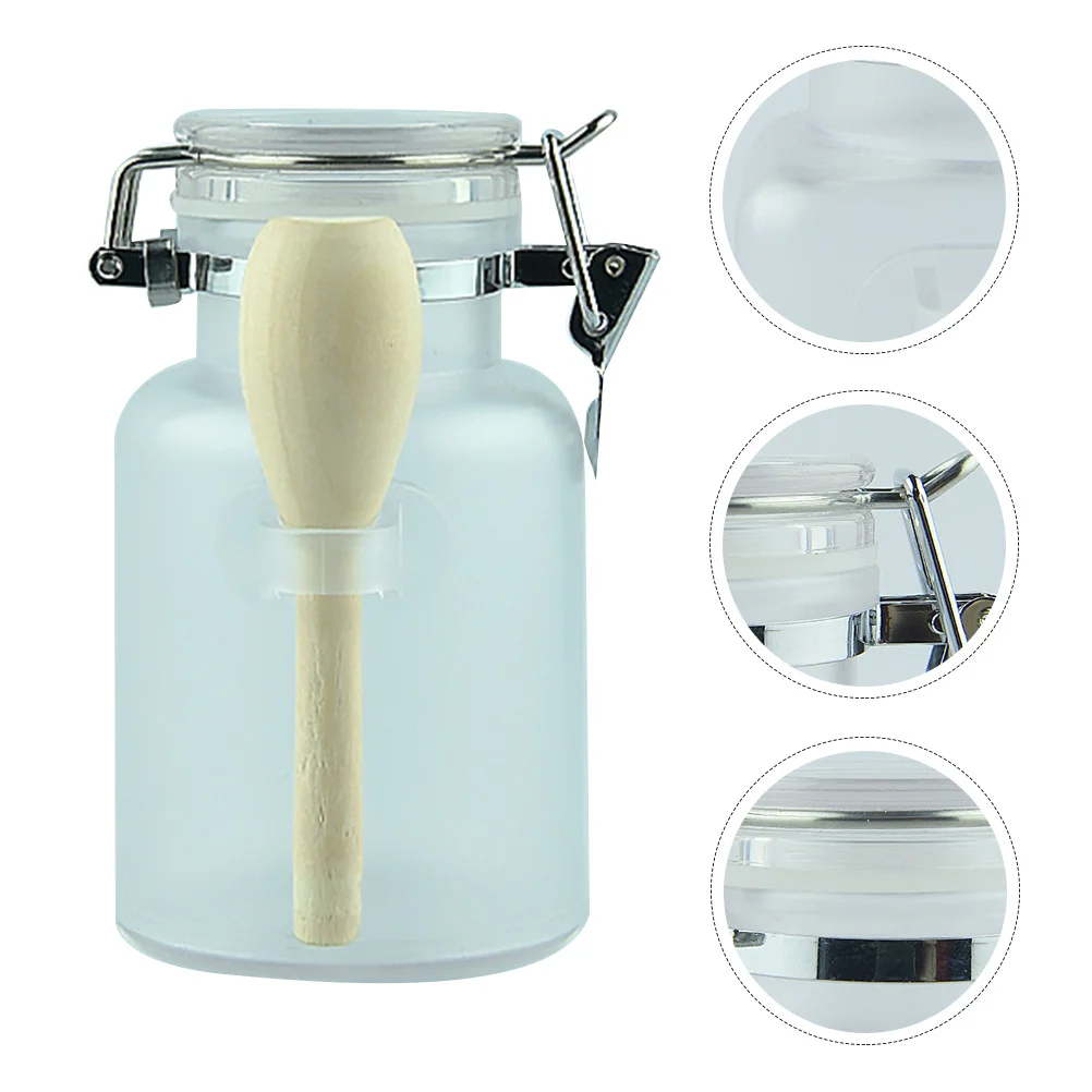 

1 Set Bath Salt Bottle Portable Powder Jar Refillable Storage Container With Spoon Dustproof Leakproof Sealed For Travel Home