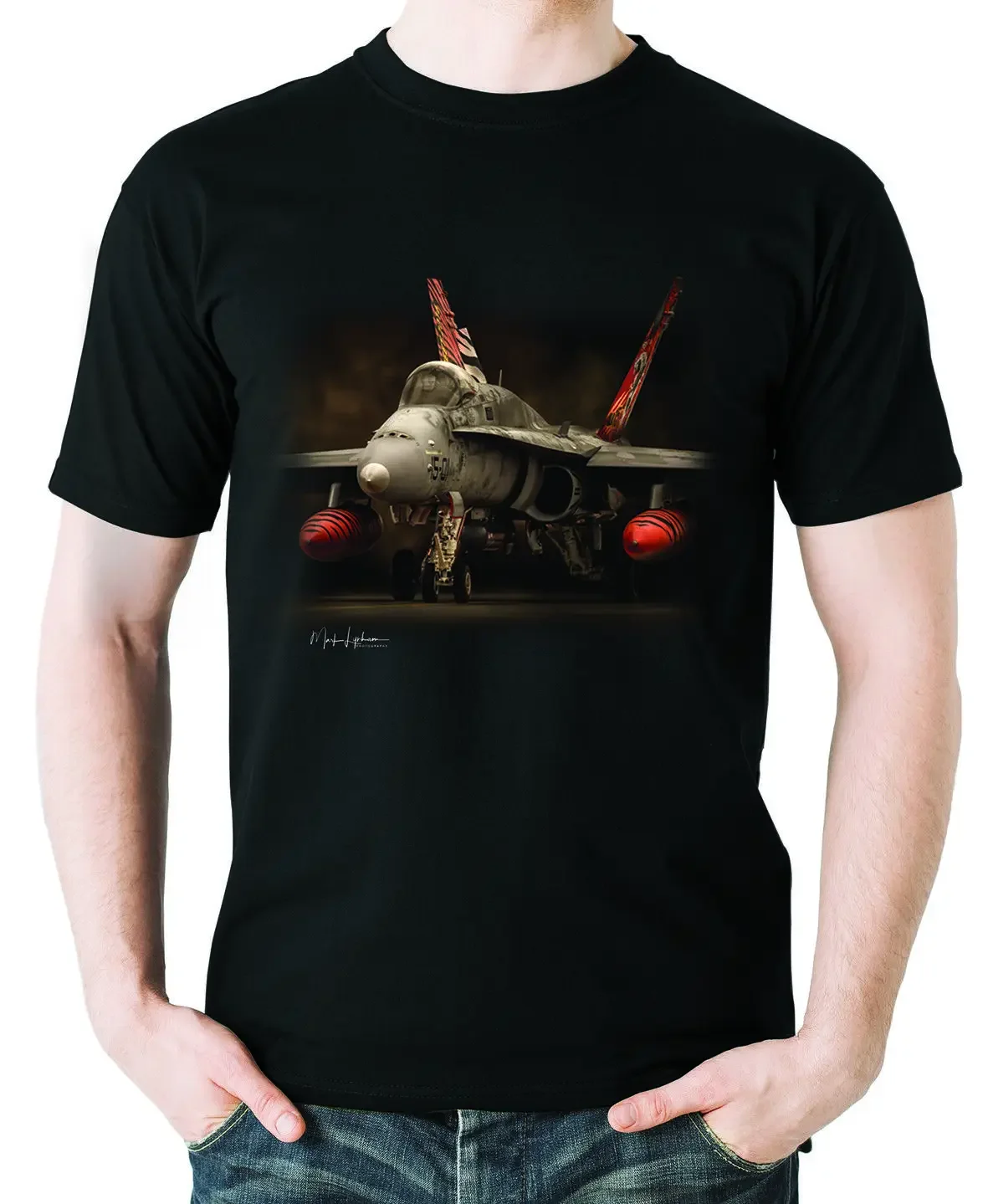 Tiger Meet F-18 Hornet Fighter Coating T-Shirt. Summer Cotton Short Sleeve O-Neck Mens T Shirt New S-3XL