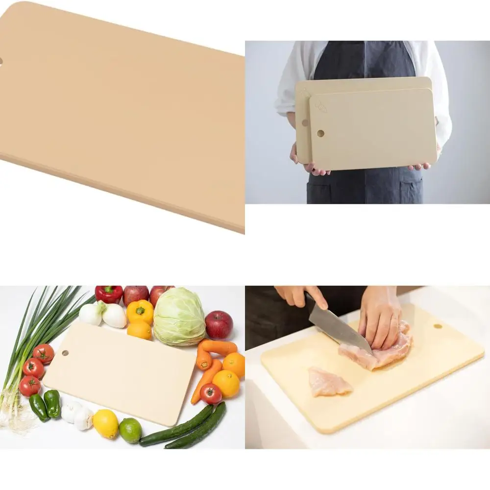 

Large Synthetic Rubber Cutting Board - Non-Slip, Knife-Friendly, Dishwasher Safe, Made in Japan, 14.96x9.06x0.39 inches