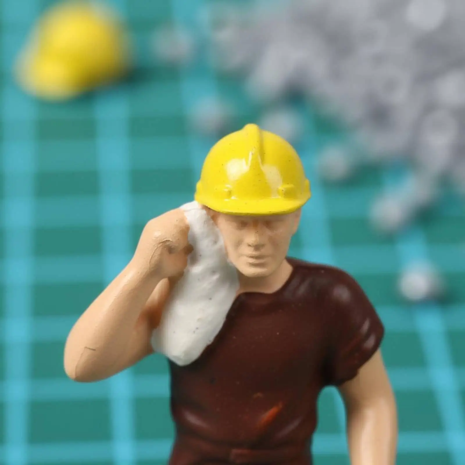 Durable HO Scale Miniature Construction People Lifelike Diorama Figure for Industrial Micro Landscape Craft