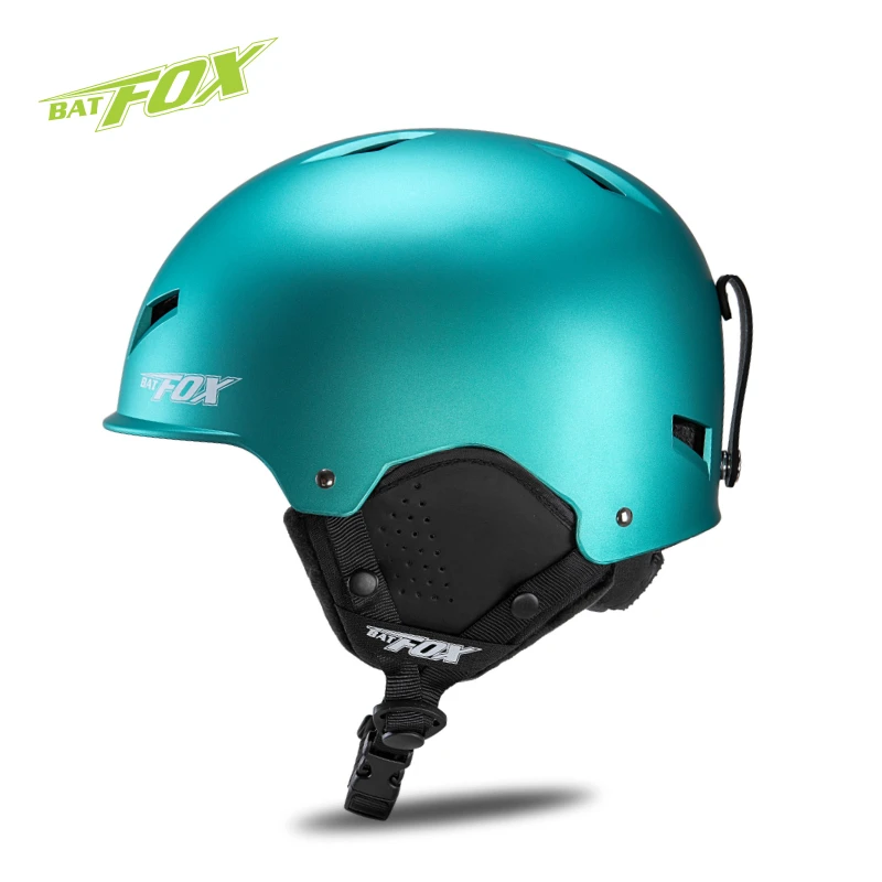 BATFOX New Ski Helmet Blue Half-covered Anti-impact Safety Helmet Skating Snowboard Snowmobile Skateboard Helmet Size 52-62cm