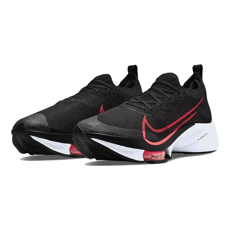 Nike Air Zoom Tempo Next% Flyknit Black Flash Crimson White Sneakers shoes CI9923-009 With Original Box