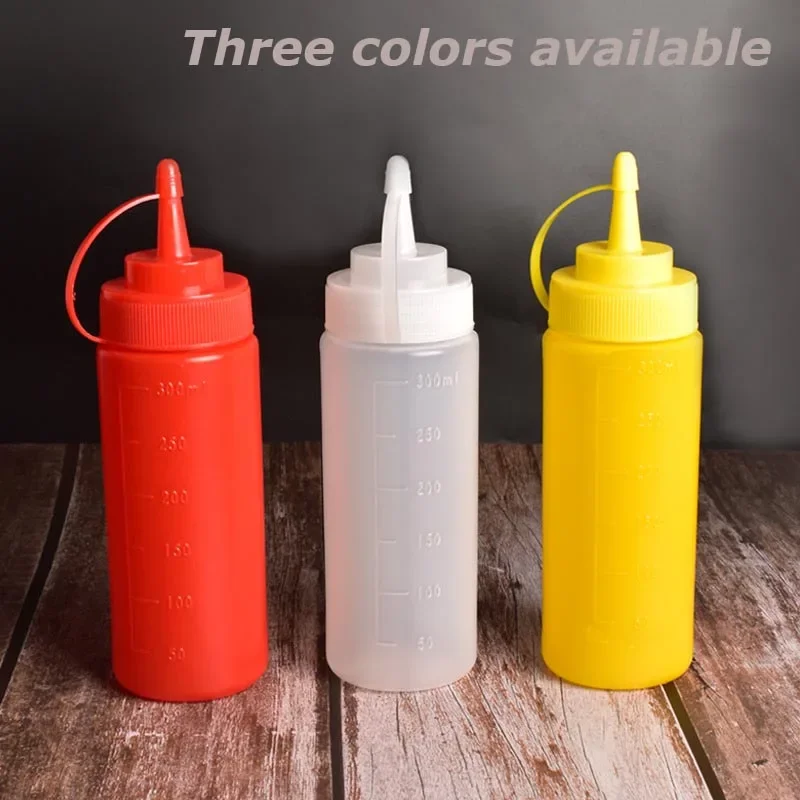 Large Squeeze Condiment Bottles with Nozzles Ketchup BBQ Sauces Olive Oil Bottle Dispenser Squeeze Sauce Bottle Kitchen Gadget