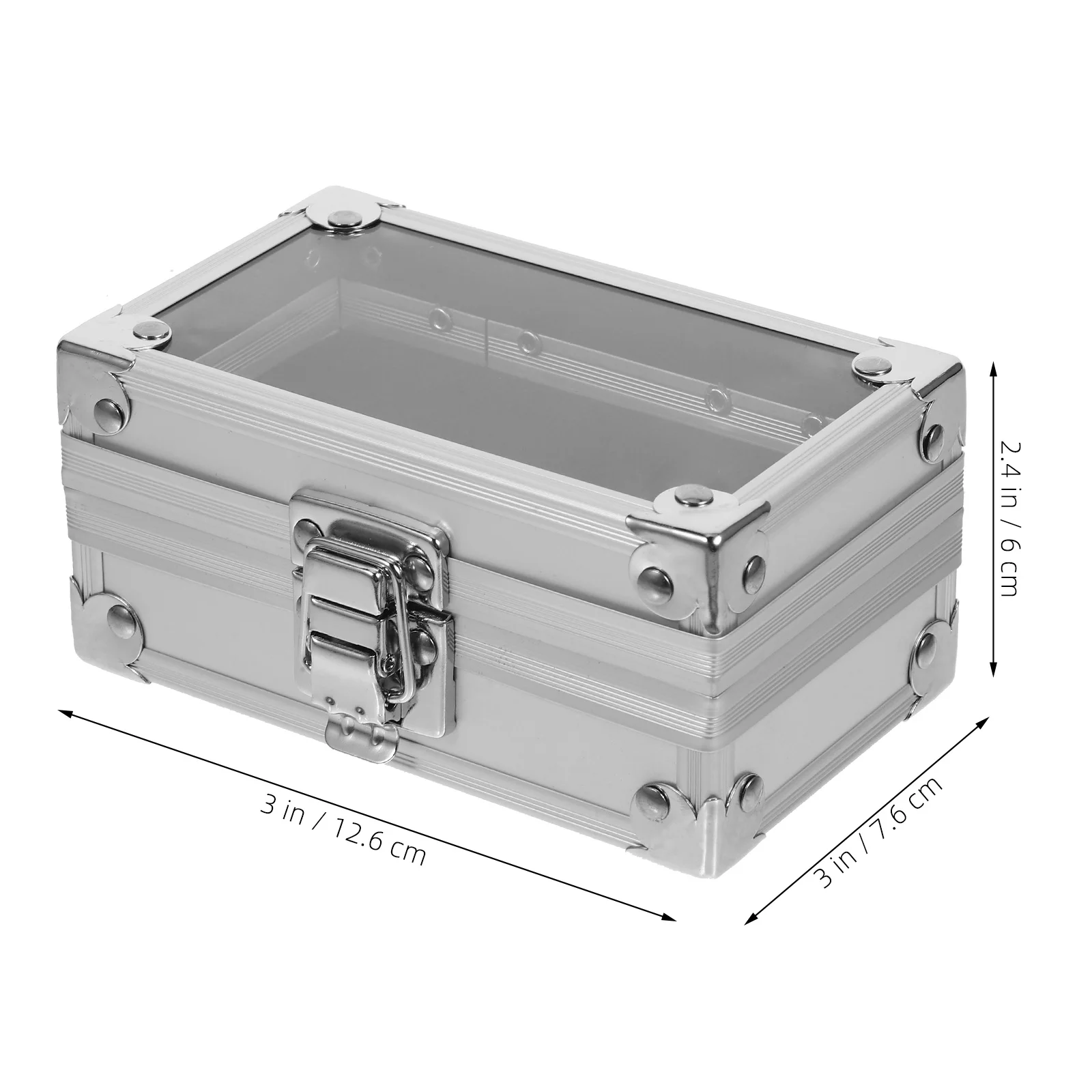 

Grinding Head Box 50 Holes Silver Drill Nail Bits Storage Holder Bit Organizer Case Bits Holder Display Nail Art Tools