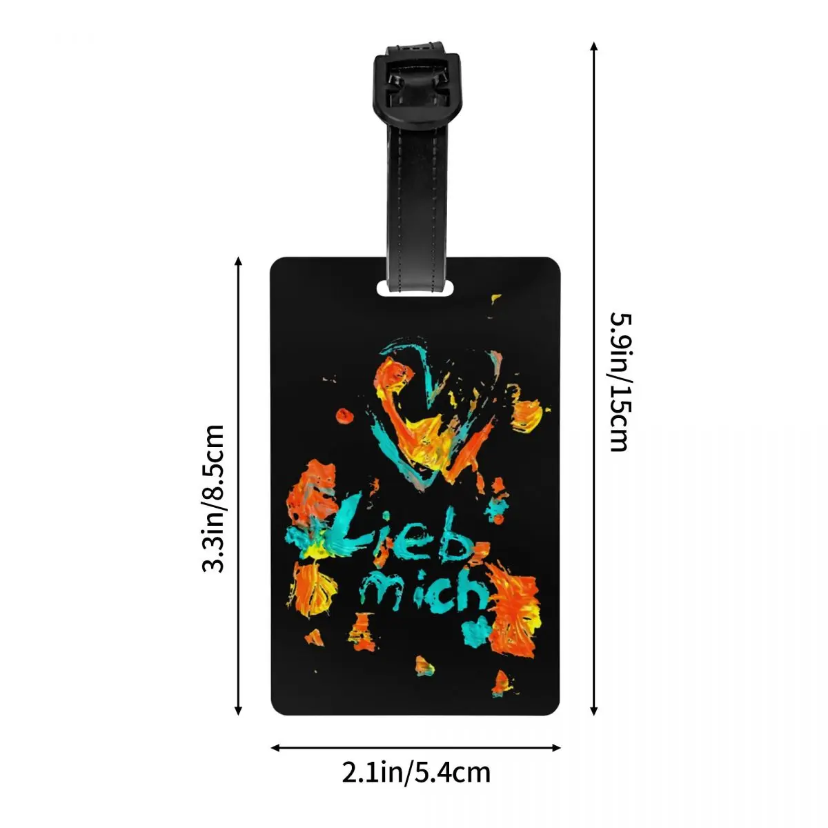 علامات الأمتعة المخصصة من Ayliva Liebe Mich لحقيبة السفر ملصق معرف غطاء الخصوصية للمغني الألماني
