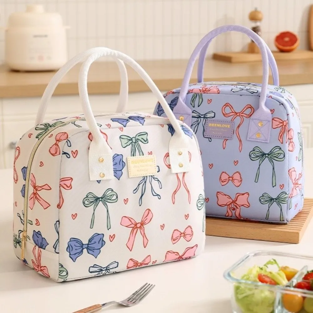 

Durable Fashion Prints Lunch Box Bag Large Capacity with Zipper Insulated Tote Bag Lightweight Portable Outdoor Picnic Bag