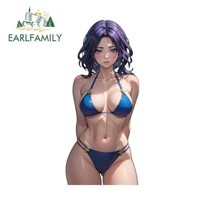 EARLFAMILY Clorinde Genshin Impact Car Stickers Sexy Personality Tackle Box Decal Simple Sunscreen Waterproof Custom Printing