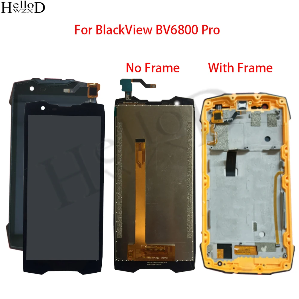 Origianl LCD Display For Blackview BV6800 BV6800 Pro LCD Display With Frame Touch Screen Digitizer Assembly Sensor Replacement 