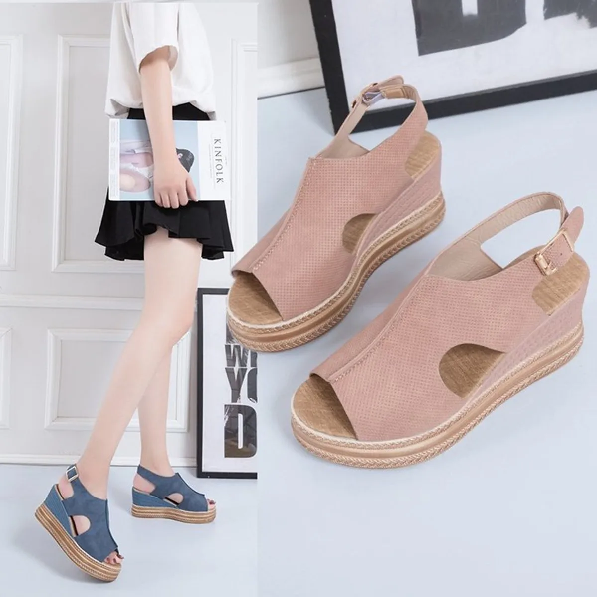 

Sandals Women Wedges Shoes High Heels Sandals Summer Women shoes Chaussures Femme Platform Sandalia Feminina platform sandals