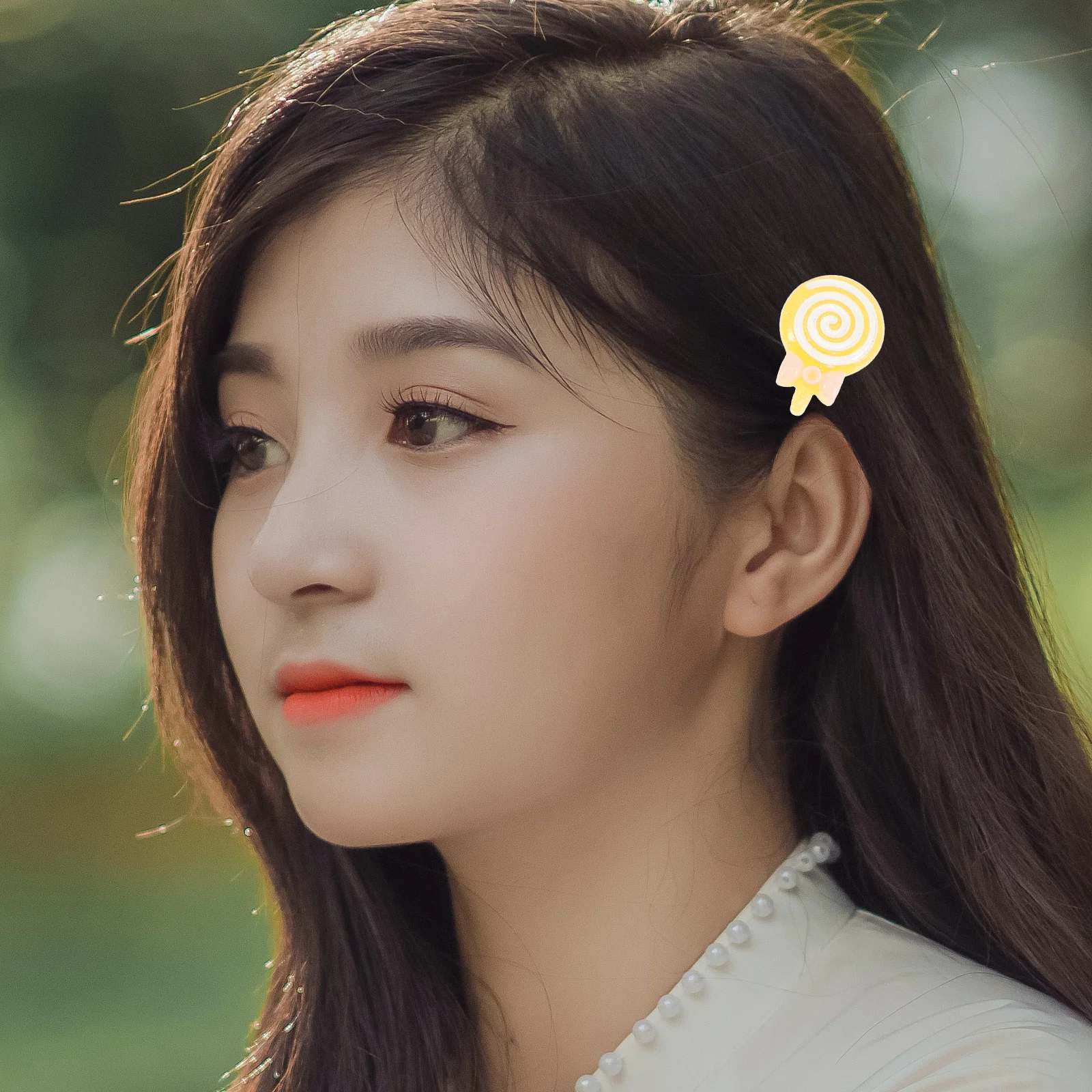 

50Pcs Resin Charms Bulk Set Lollipop Nougat Shapes Candy Hair Clips DIY Accessories Stress Relief DIY Hair Accessories