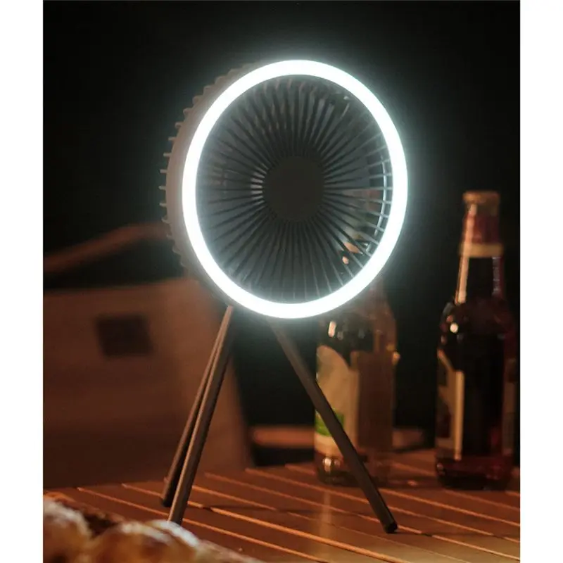 A23F-Ceiling Electric Fan Camping Fan Fan 10000Mah USB Tripod With Power Bank Light Rechargeable Portable Circulator