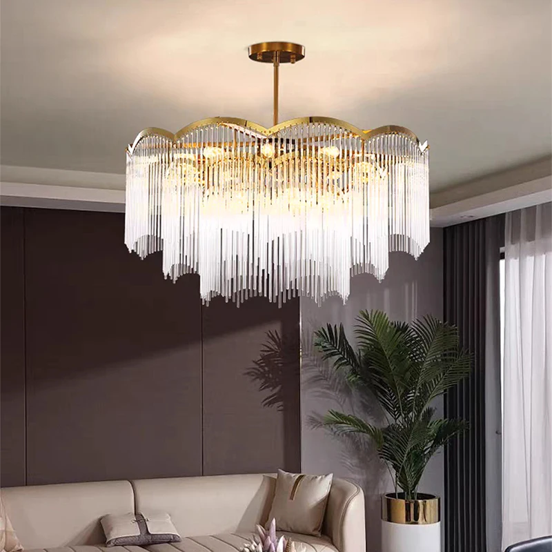 lustre de teto de vidro transparente lampadas penduradas para teto moderna luz led decoracao do lar sala de estar novo 2023 lustre 01