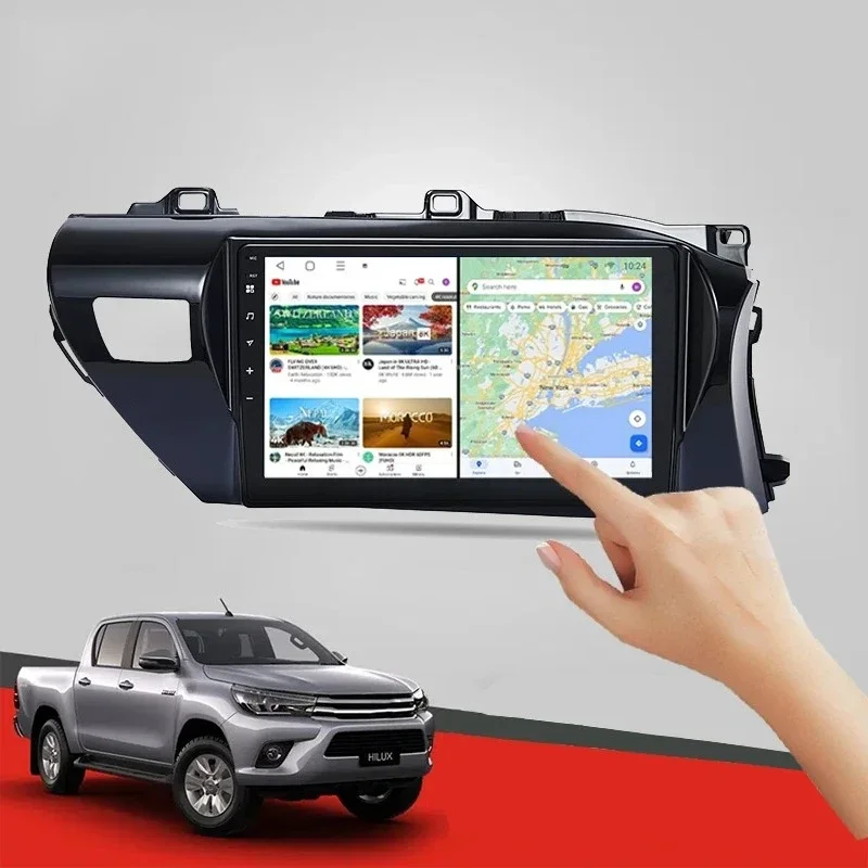 Dasaita Auto-Android-Player Multimedia GPS Autoradio Funkgeräte Drahtloses Carplay Qualcomm 10-Zoll-Touchscreen-Kopfeinheit für Hilux