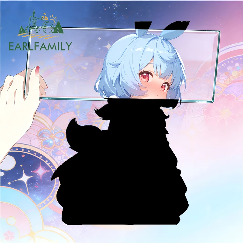 EARLFAMILY Dori Ass Support Car Stickers Graffiti Genshin Impact Loli Anime Decal Vinyl Refrigerators Cute Motorcycle Decor