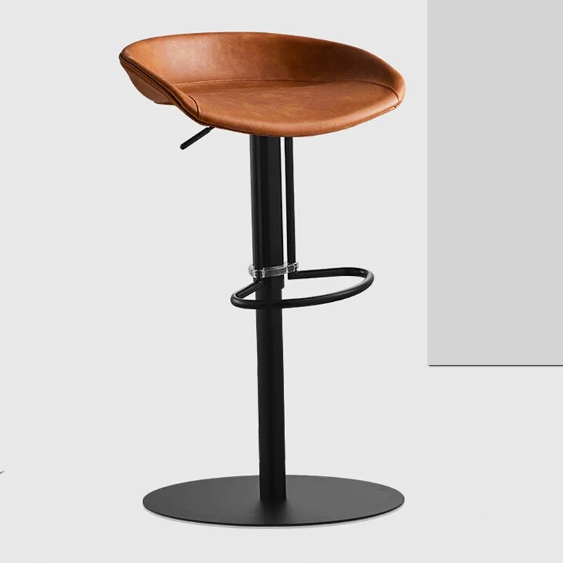 Pub Stainless Steel Bar Chairs Checkstand Reception Desk Furniture Rotate Adjust Counter Stool Modern Fall Chaise Haute Pour Bar