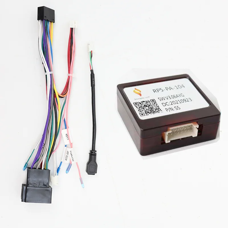 Decodificador Canbus Box PSA-RZ-66 para Peugeot 206/307/307, cableado de alimentación de 16 pines, cables para radio de coche
