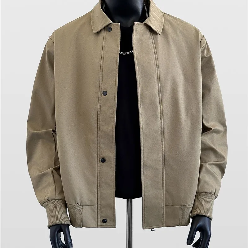 

American Sle Retro Adstrative Flight Jaet Men's Spring Autumn Casual Loose Fit Collar up Jaet Cleanfit Workwear