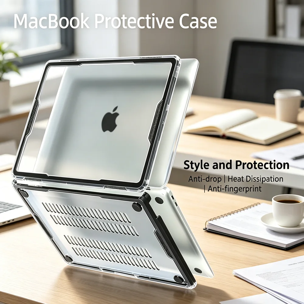 

MacBookPro Protective Case, Clear TPU Black Edge Laptop Cover, Compatible withMacBookPro A1706/A1708/A1989/A2159/A2338, 13.3Inch