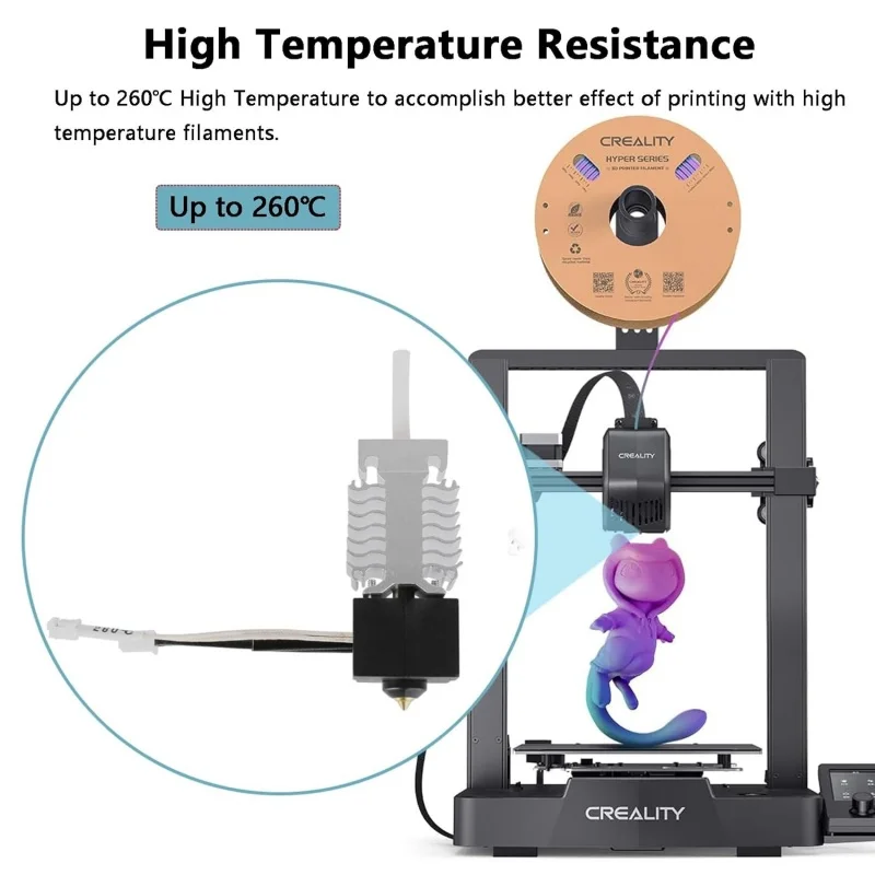 Zestaw Hotendu Creality Ender 3 V3 SE, Ekstruder Hotend 260 ℃   Odporność na wysokie temperatury dla części drukarki 3D Ender3 V3 SE — zdjęcie produktu 4