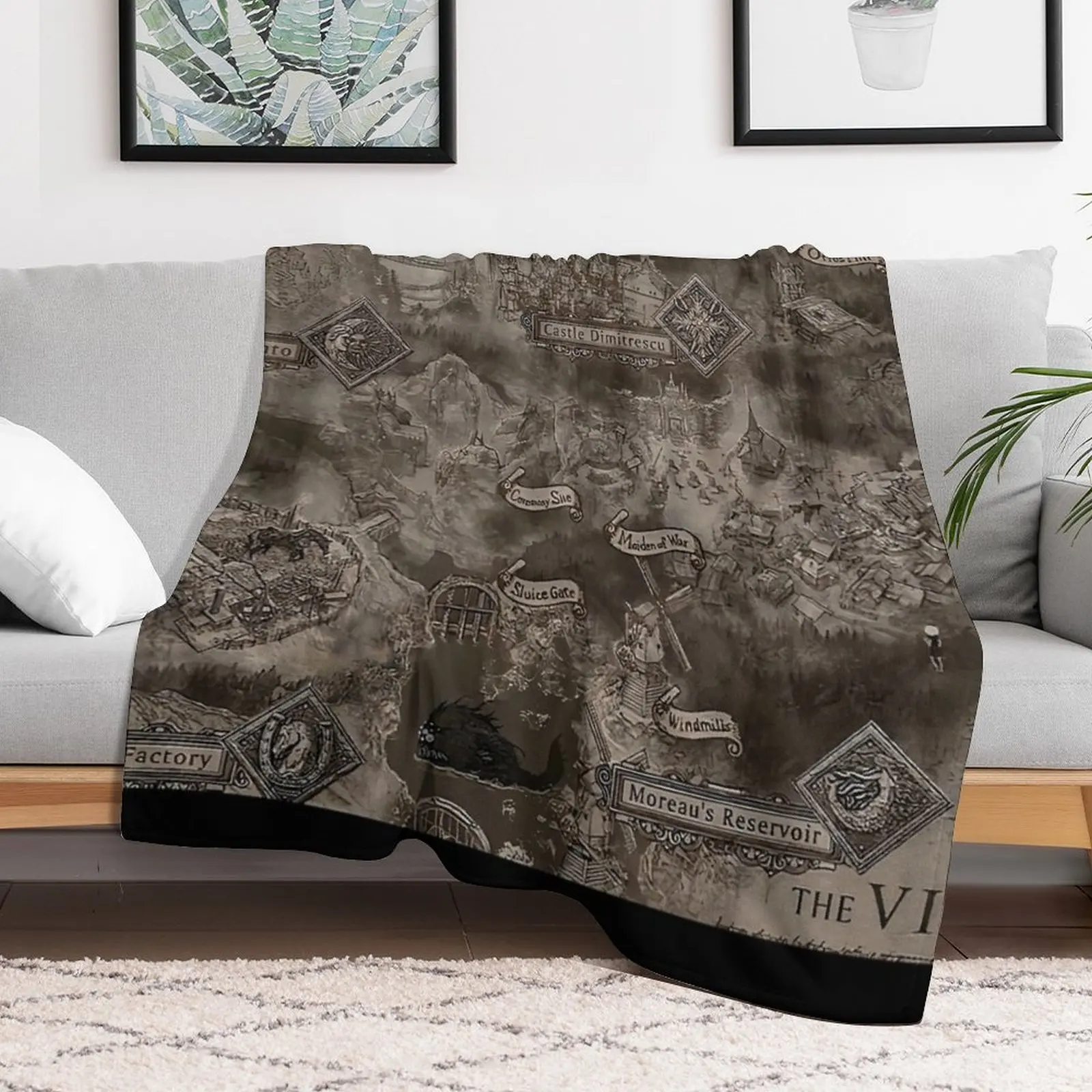 Resident Evil map Throw Blanket heavy to sleep Soft Beautifuls Plaid Blankets