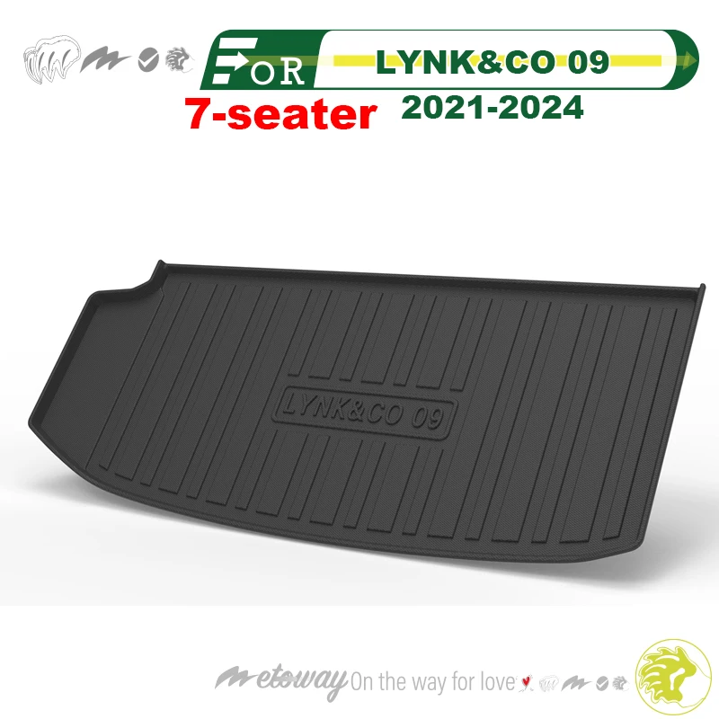 For LYNK&CO 09/EMP 2021-2024 Custom Fit Car Trunk Mat All Season Black Cargo Mat 3D Shaped Laser Measured Trunk Liners