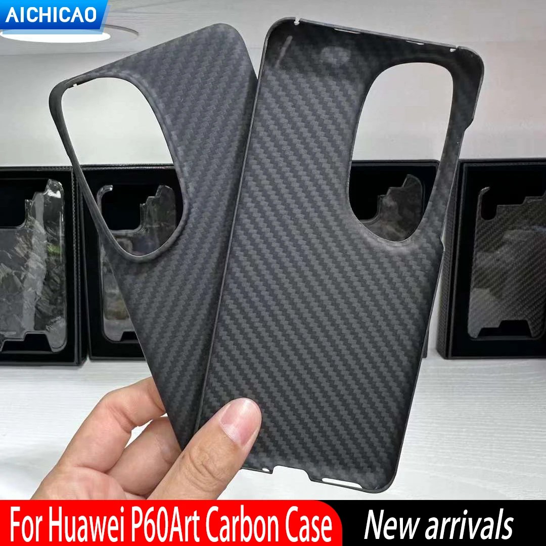 

ACC-Carbon Aramid Fiber Case for Huawei P60Art, Anti-Fall Ultra-Thin Phone Cover, Real Carbon Case