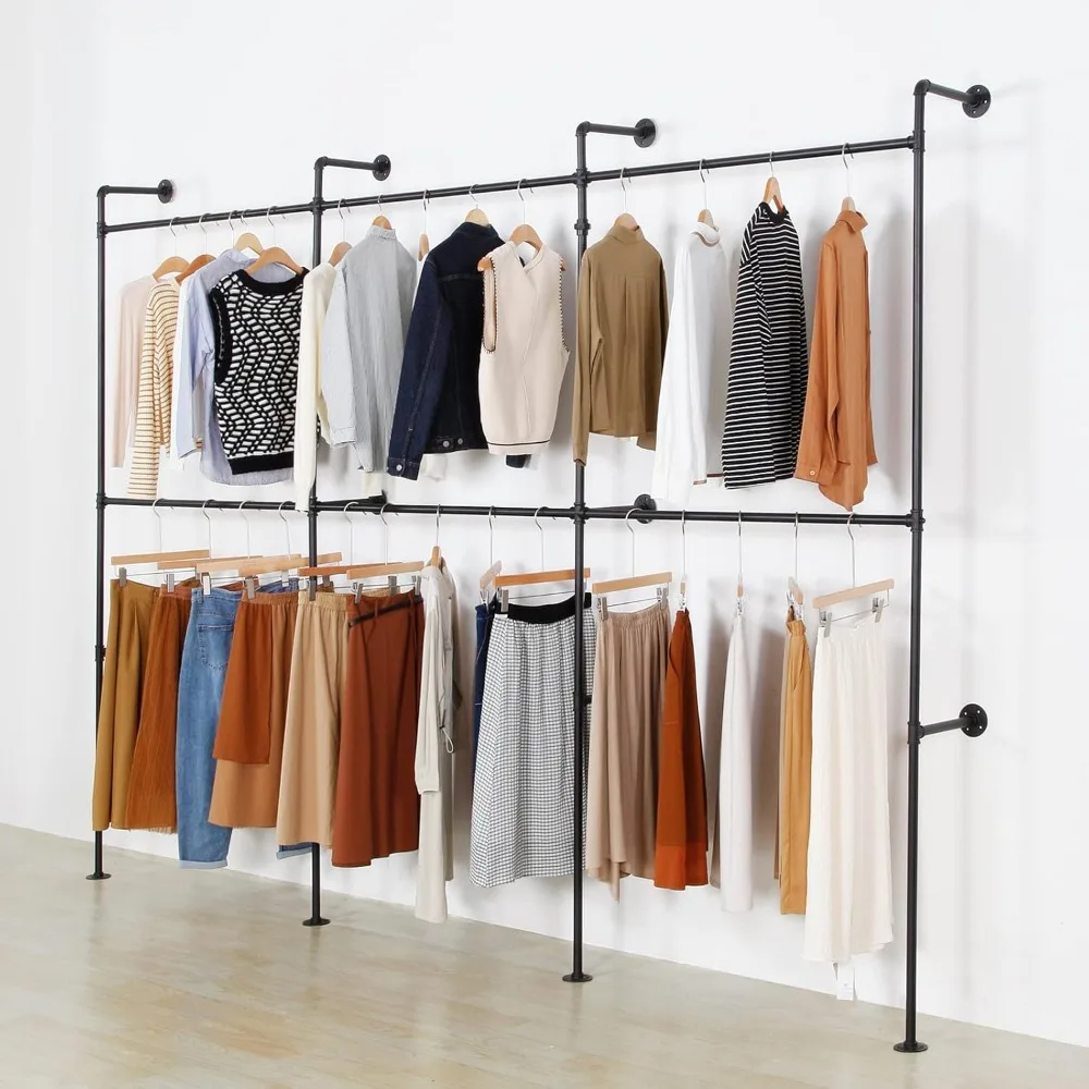 Modern Simple Industrial Pipe Clothing Rack, Display