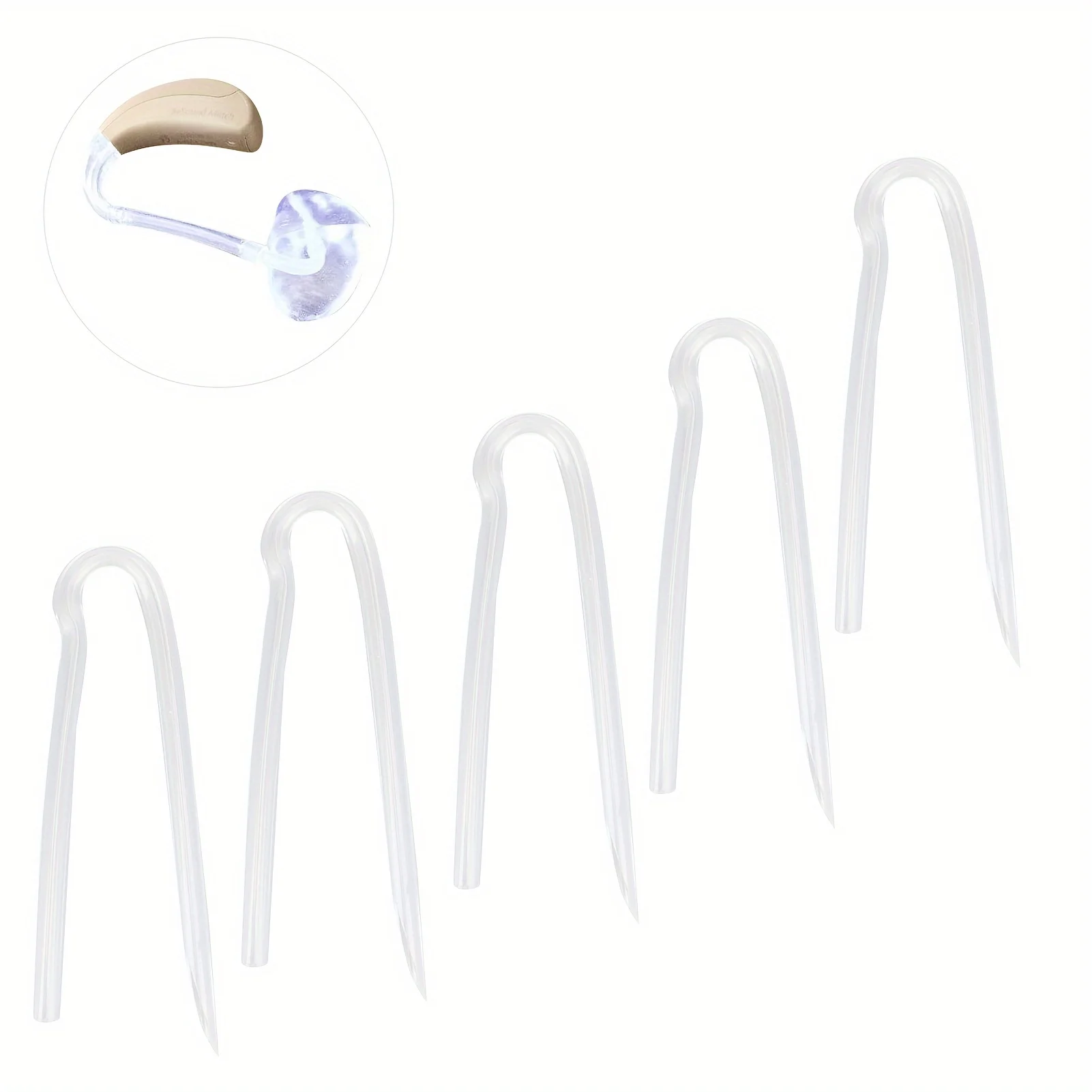 R-type Soft Eardrum Bend Tube R-type Sound Guide Tube Sound Pipe 3.3*2.0mm