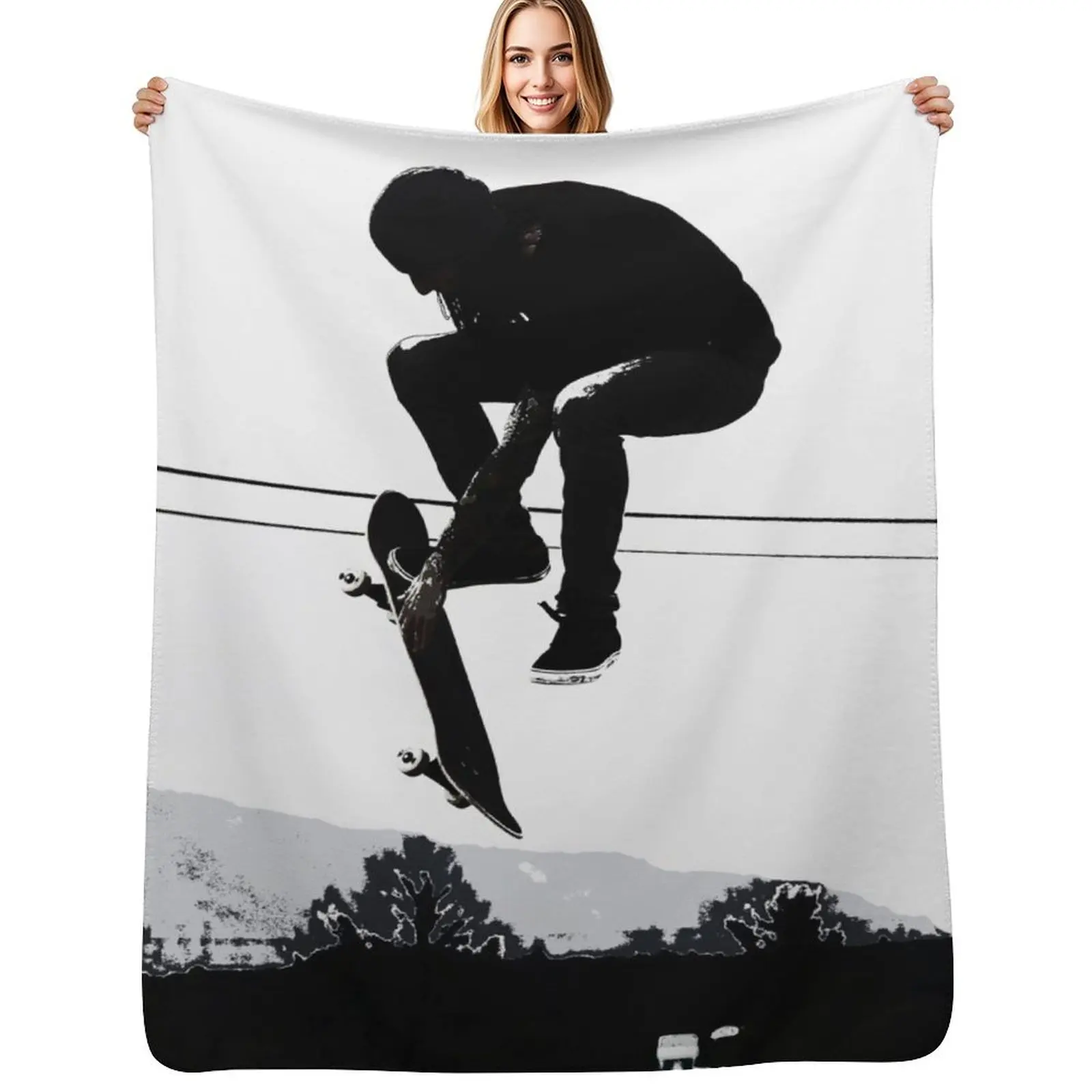 

Flying High Skateboarder Throw Blanket Luxury Thicken Winter beds Decorative Throw Bed Fashionable Blankets