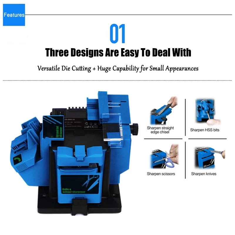 220V Electric Drill Sharpener S1D-DW01-56 Multifunctional Electric Knife Drill Sharpener Sharpener Household Knife Sharpener YZ