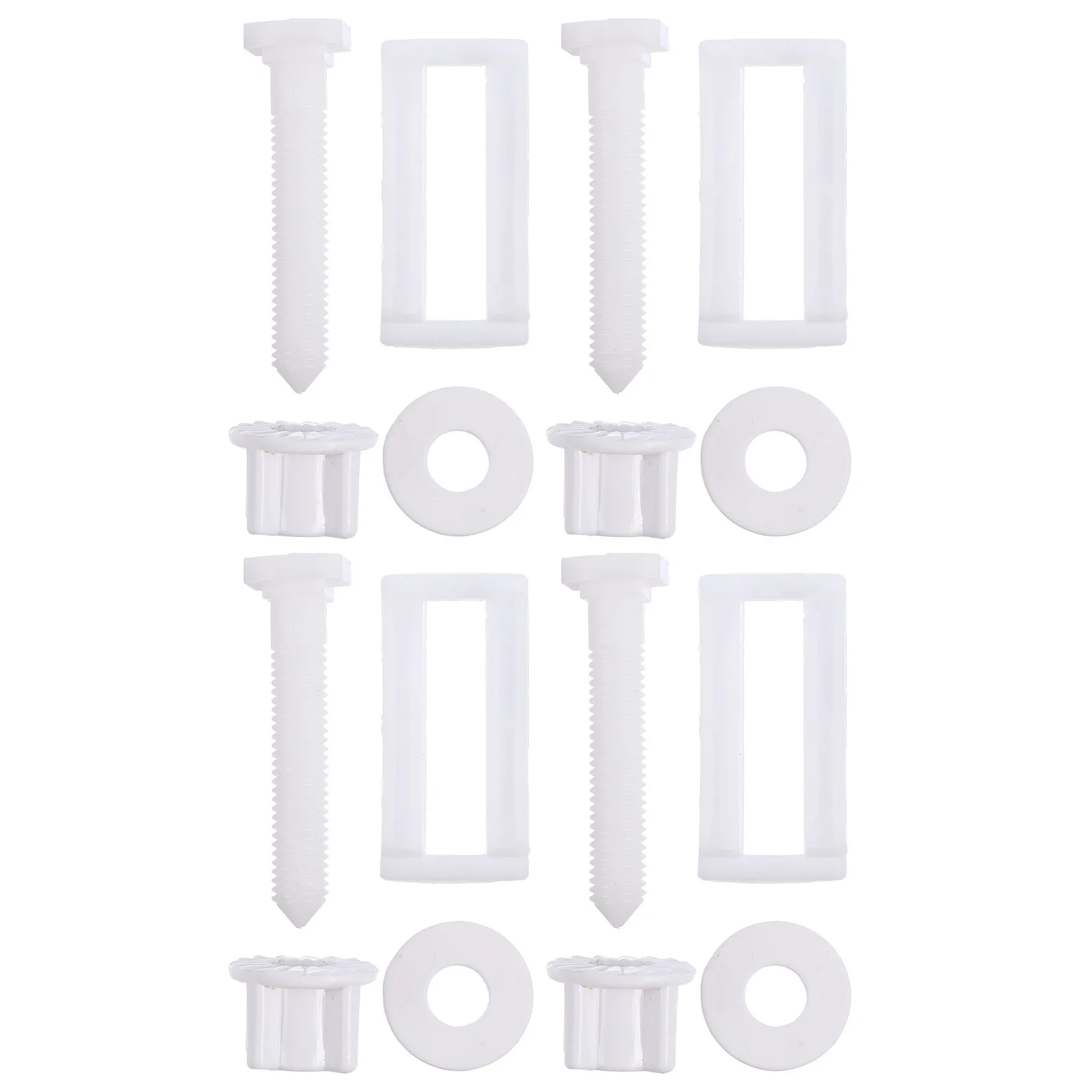 

4Sets Toilet Seat Hinge Fixing Kit Heavy Duty Replacement Bolts Screws for Bathroom Accessories Toilet Seat Hinge Kit