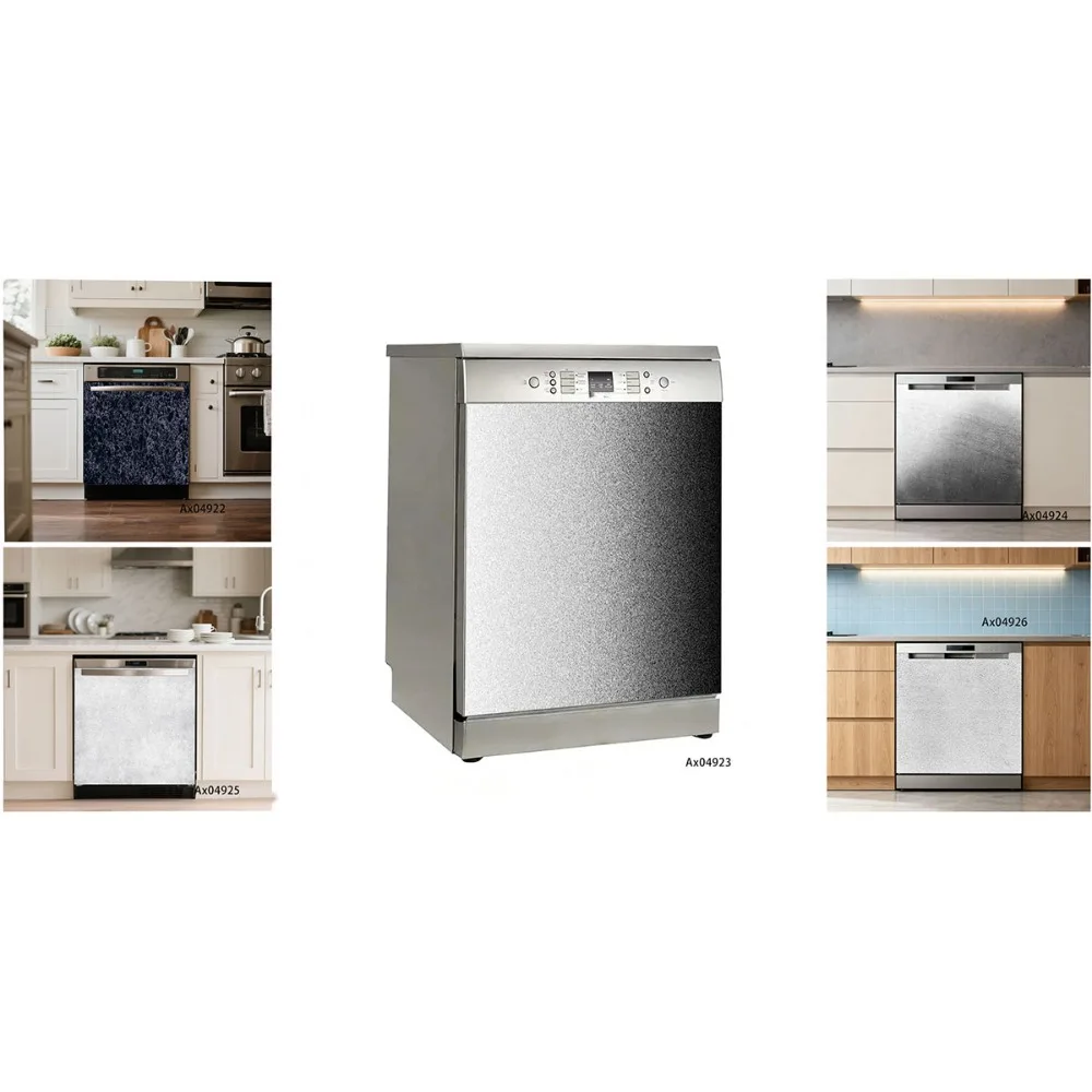 Matte Speckled Metal Gradient Dishwasher Sticker Full Door Wrap Wallpaper Self Adhesive Cabinets Wardrobe Door Poster Stickers
