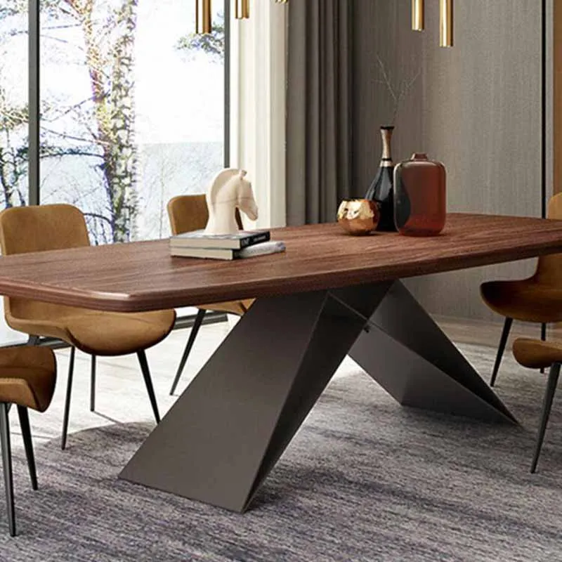 غرفة المعيشة الفاخرة طاولة طعام حفلة دراسة الطابق المطبخ مركز طاولة طعام مستطيلة كبيرة الشمال موبليس أثاث فريد من نوعه