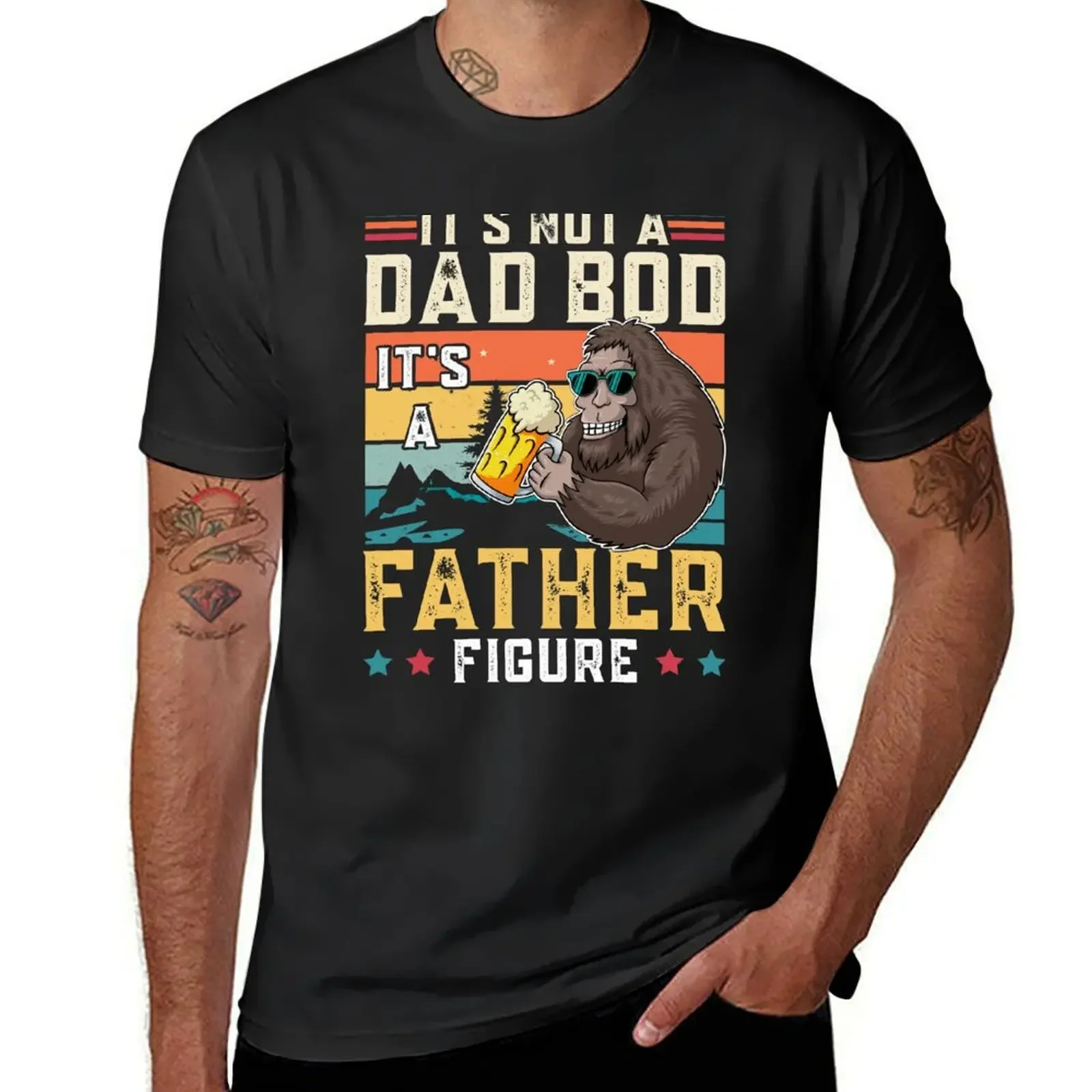 

Its Not a Dad Bod its a Father Figure Vintage Retro T-Shirt oversized t shirt quick drying street wear funny t shirts for men