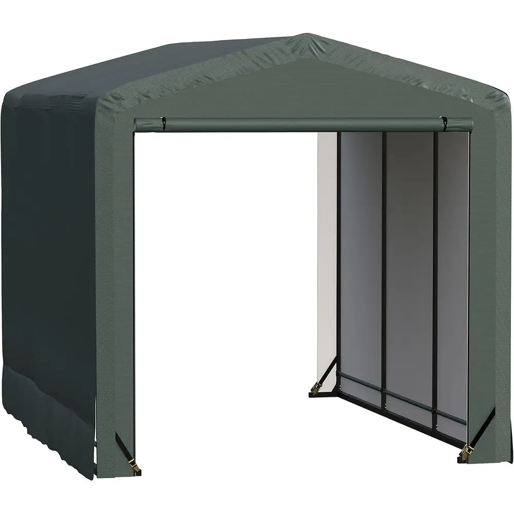 

10x14x10 Зеленое сверхпрочное стальное укрытие для гаража и хранения с защитой от ветра и снежной загрузки