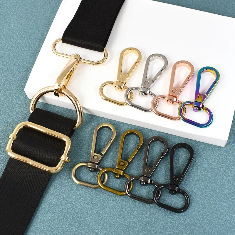 10/20Pcs 13-50mm Metal Carabiner Dog Collar Buckle Bag Strap Clip Hook Webbing Lobster Clasp Buckles Accessories for Handbags