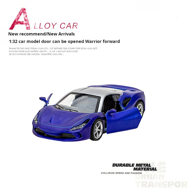 Jouet de voiture de sport pour enfants, Simulation de voiture en alliage, modèle de porte rétractable, ornement de gâteau, 1:36