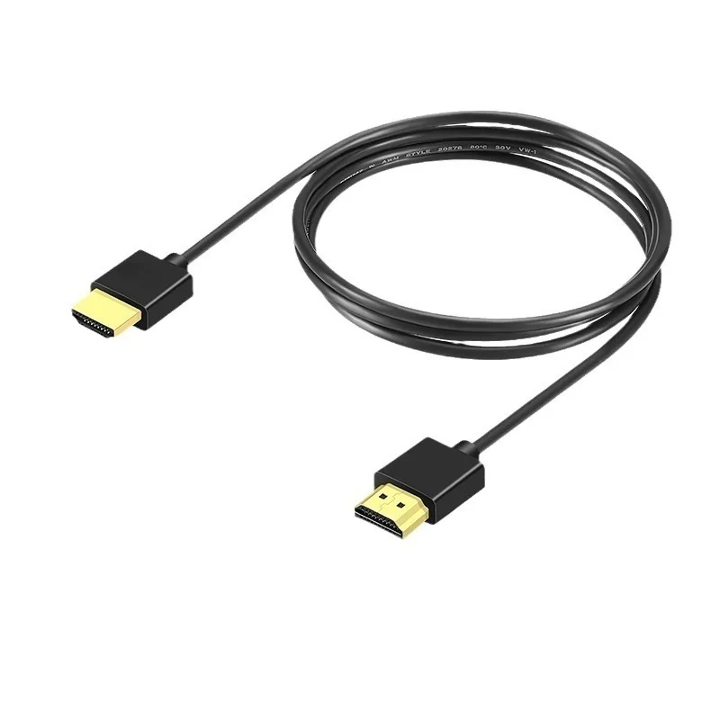 Ultradunne HDTV-kabel 4K 60Hz High Speed Slim HDTV 2.0 OD 3,2 mm Audio Video-kabel 1 m 1,5 m 2 m 3 m 5 m voor HDTV-laptopprojector