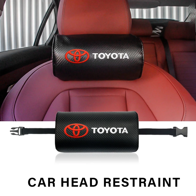 2Pcs Memory Foam Car Neck Pillow For Toyota Camry Corolla RAV4 Yaris Hilux Avensis Leather Seat Headrest Cushion Travel Support