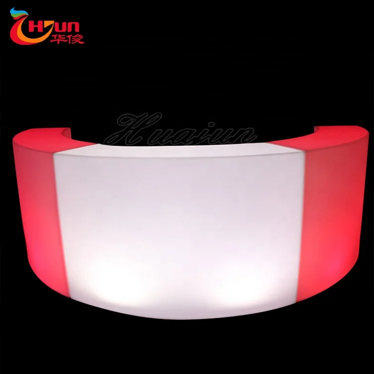 New Product Outdoor Party Led Glow Touch Table Round Bar Counter with Rechargeable Battery bar Furniture