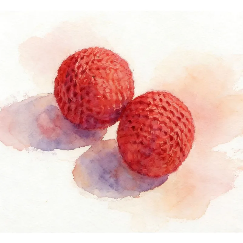 2Pcs Red Chop Cup Balls(one magnetic + one normal,Diamter 2.5cm) Magic Tricks Close Up Accessories Gimmick Props Cups and Balls